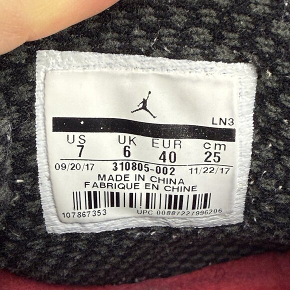 ✅Nike Air Jordan 10 Retro Shadow 2018 Mens 7 310805-002 Dark Shadow Leather✅SOLE - Picture 3 of 11